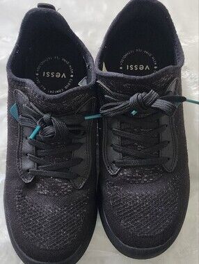 Vessi Wateeproof Black Knit Sneakers